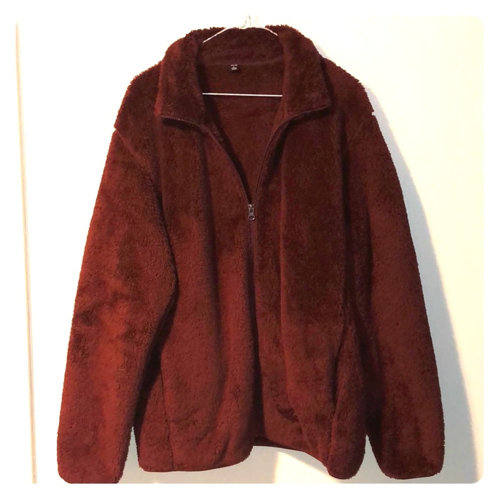 Uniqlo Teddy zip up coat